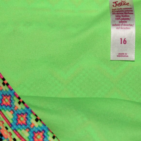 Multi Color 2 Pcs Justice Bikini Swimsuit Size 16 - Picture 4 of 10